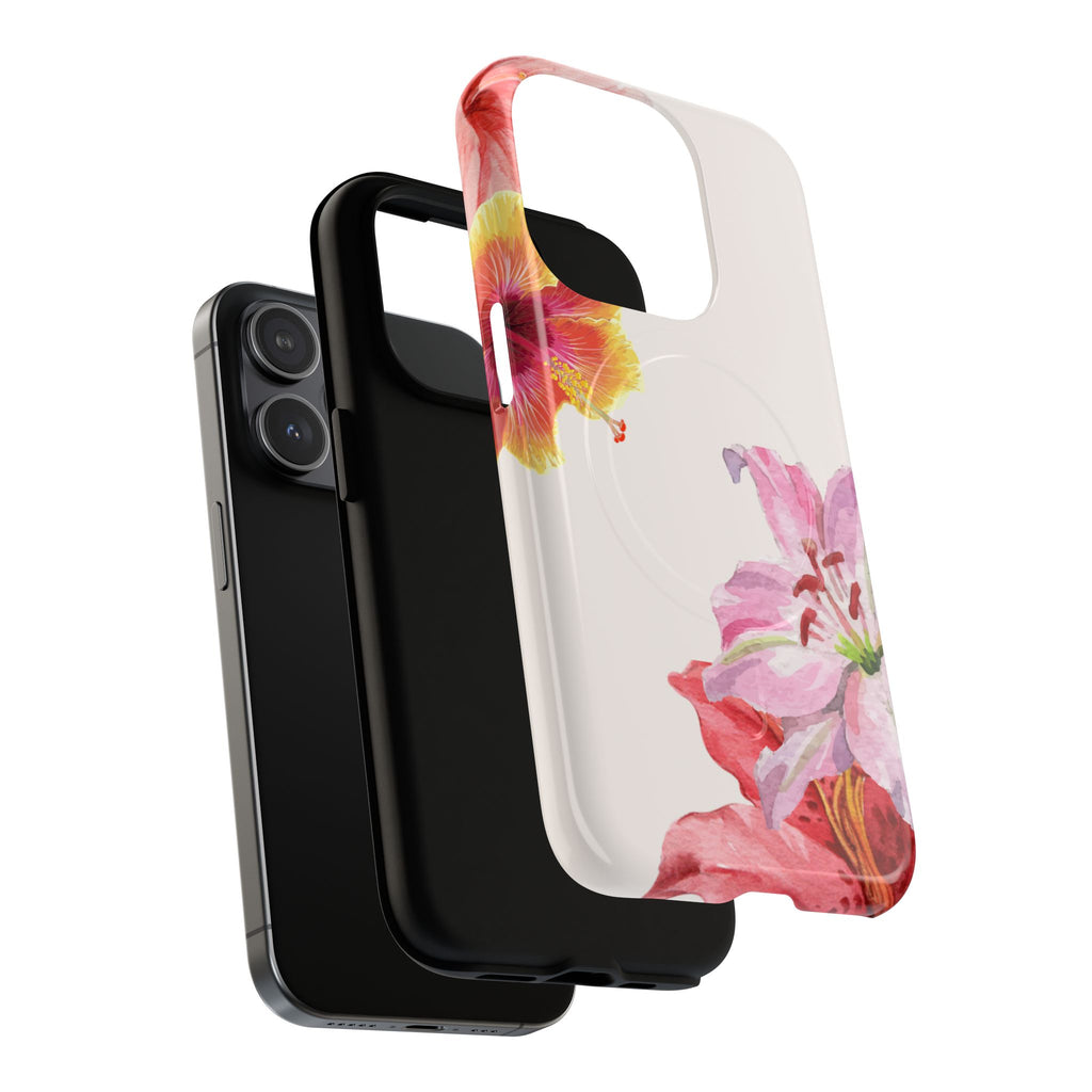 Floral Tough Magnetic Phone Case — Pink Lily Protection
