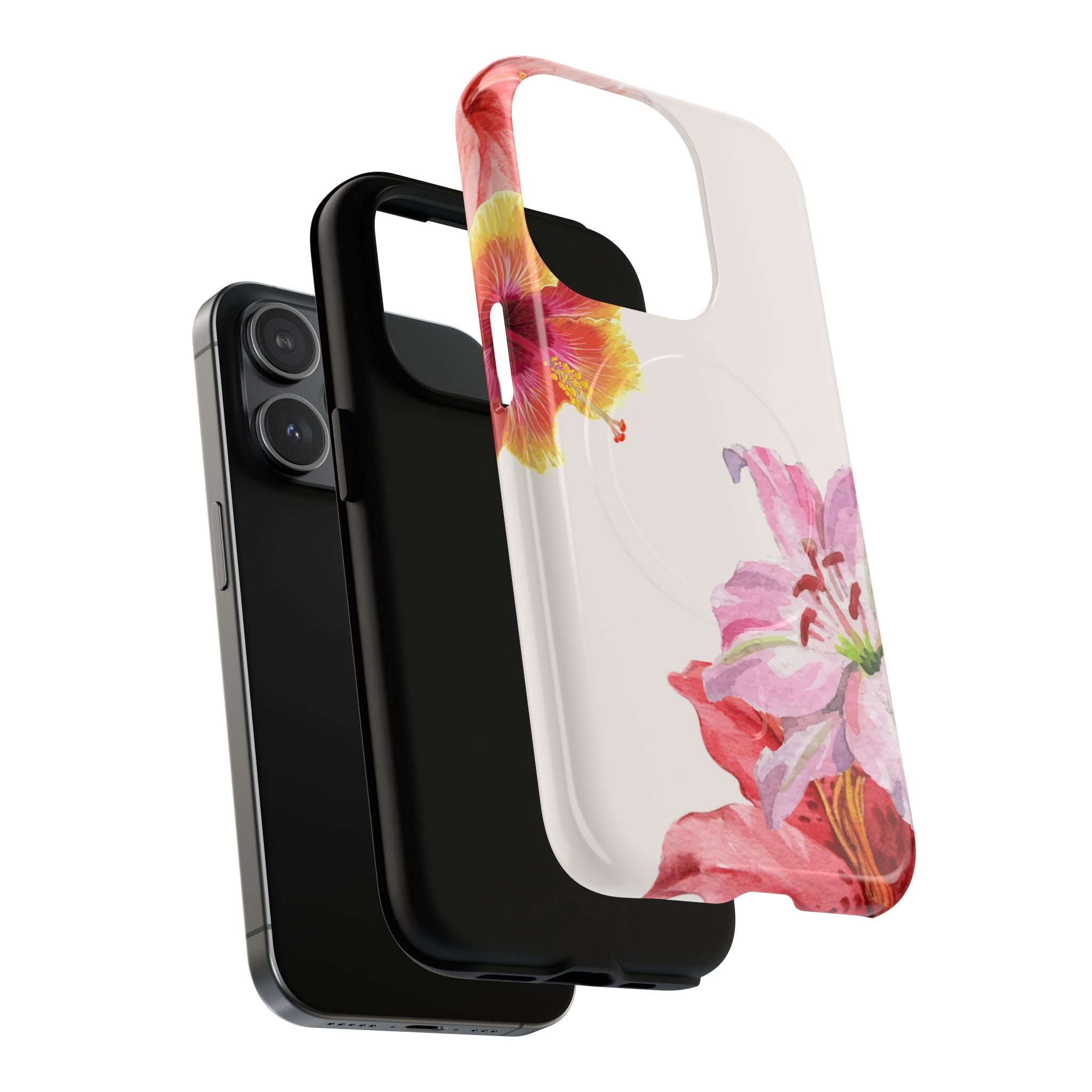 Floral Tough Magnetic Phone Case — Pink Lily Protection