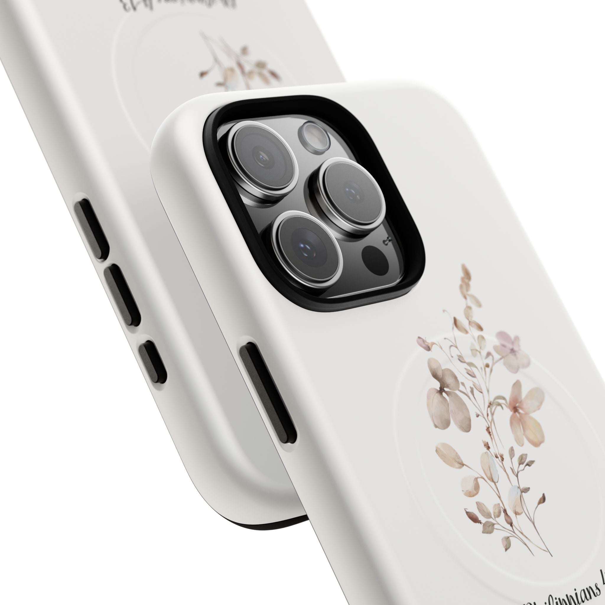Floral Scripture Tough Magnetic Phone Case — “I Can Do All Things” Philippians 4:13