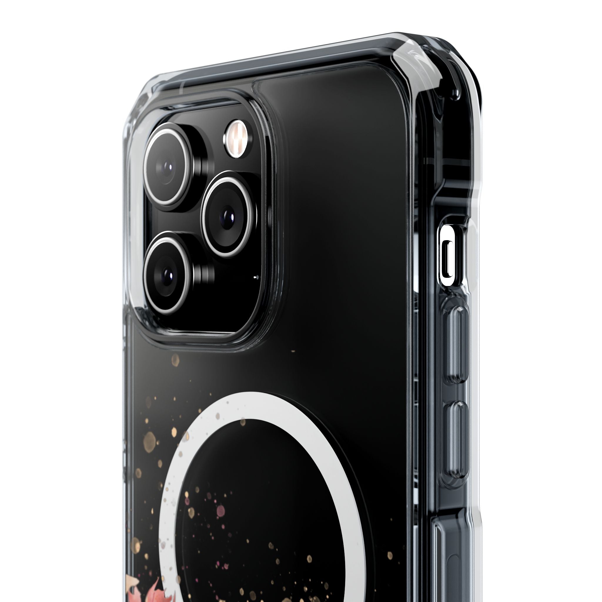MagSafe Clear Phone Case — Pink Floral Protective Case