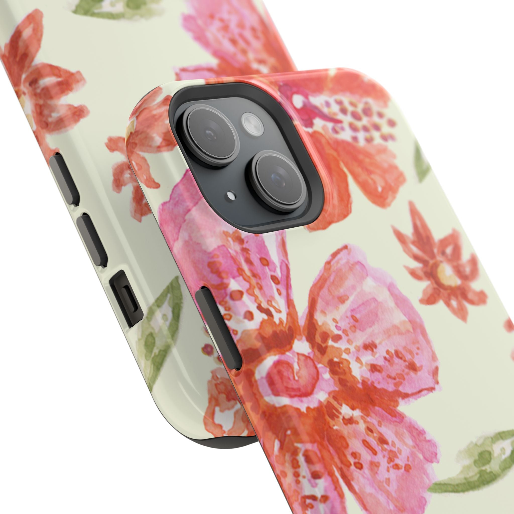 Floral Watercolor Phone Case — Impact‑Resistant Magnetic Protective Cover