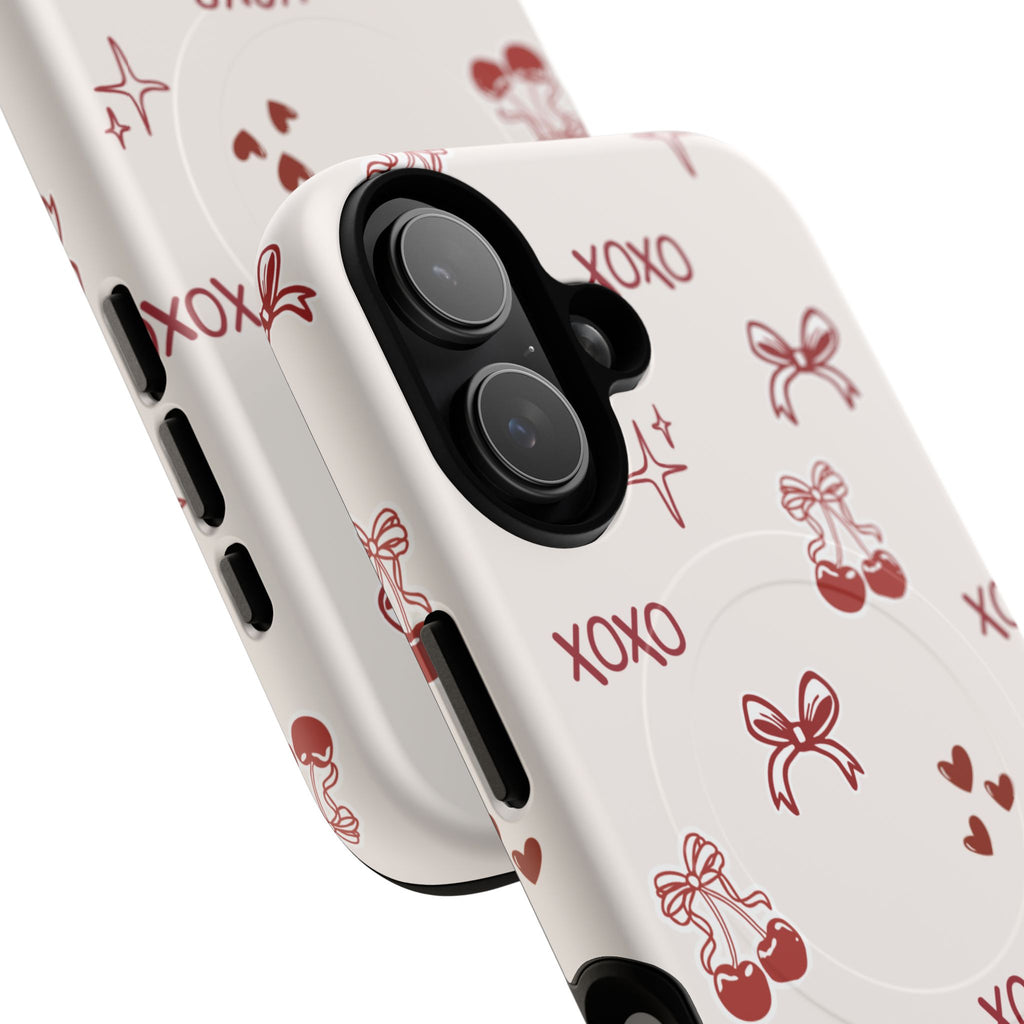 Pink Checker Heart Phone Case — Cute Protective Magnetic Case
