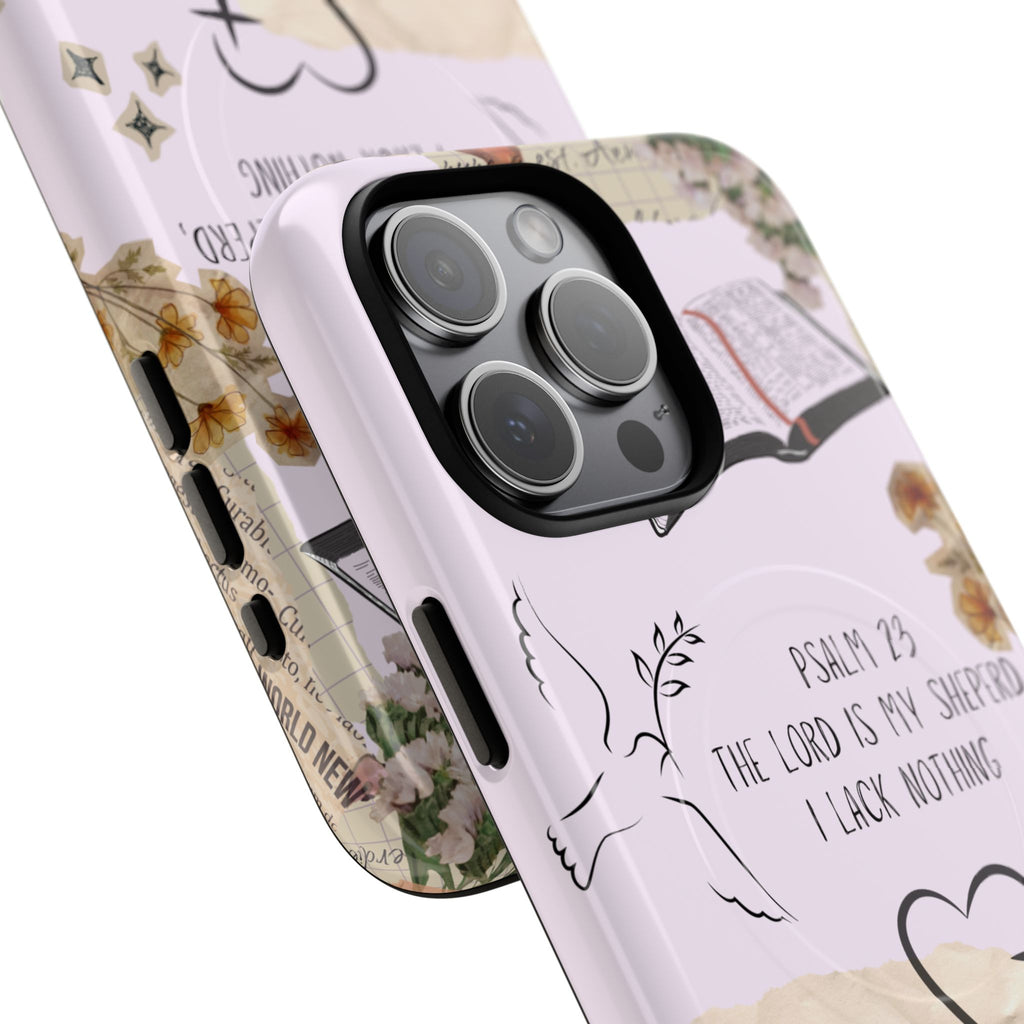 MagSafe Phone Case — "Christ Is King" Psalm 23 Tough Magnetic Case