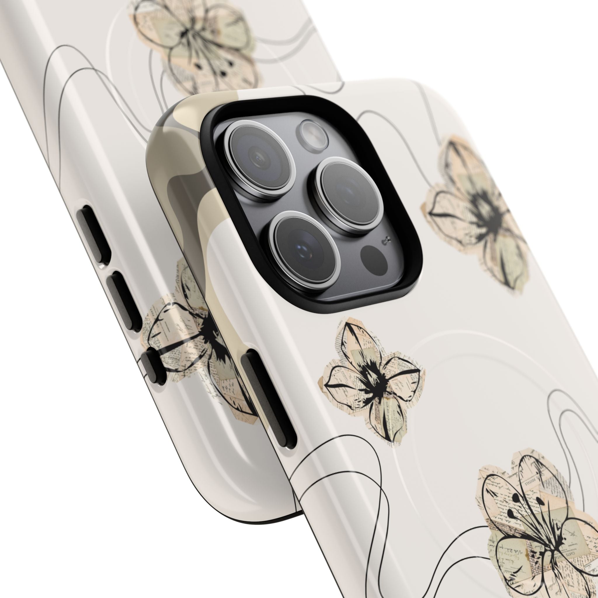 Floral Faith iPhone Case — '2 Timothy 1:7' Protective MagSafe Phone Case