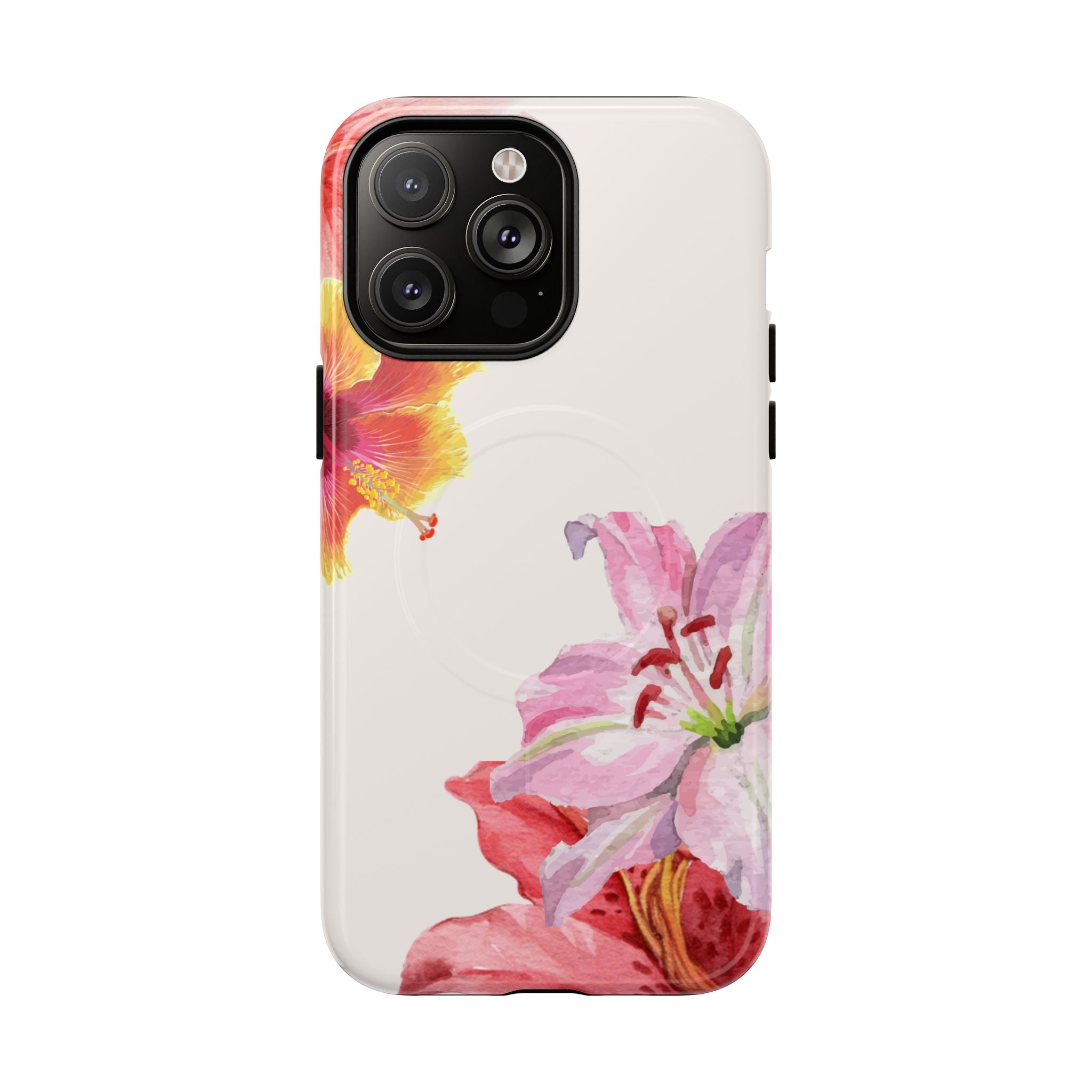 Floral Tough Magnetic Phone Case — Pink Lily Protection