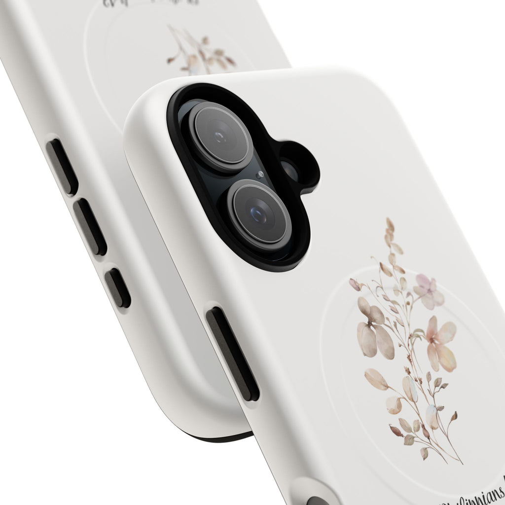 Floral Scripture Tough Magnetic Phone Case — “I Can Do All Things” Philippians 4:13