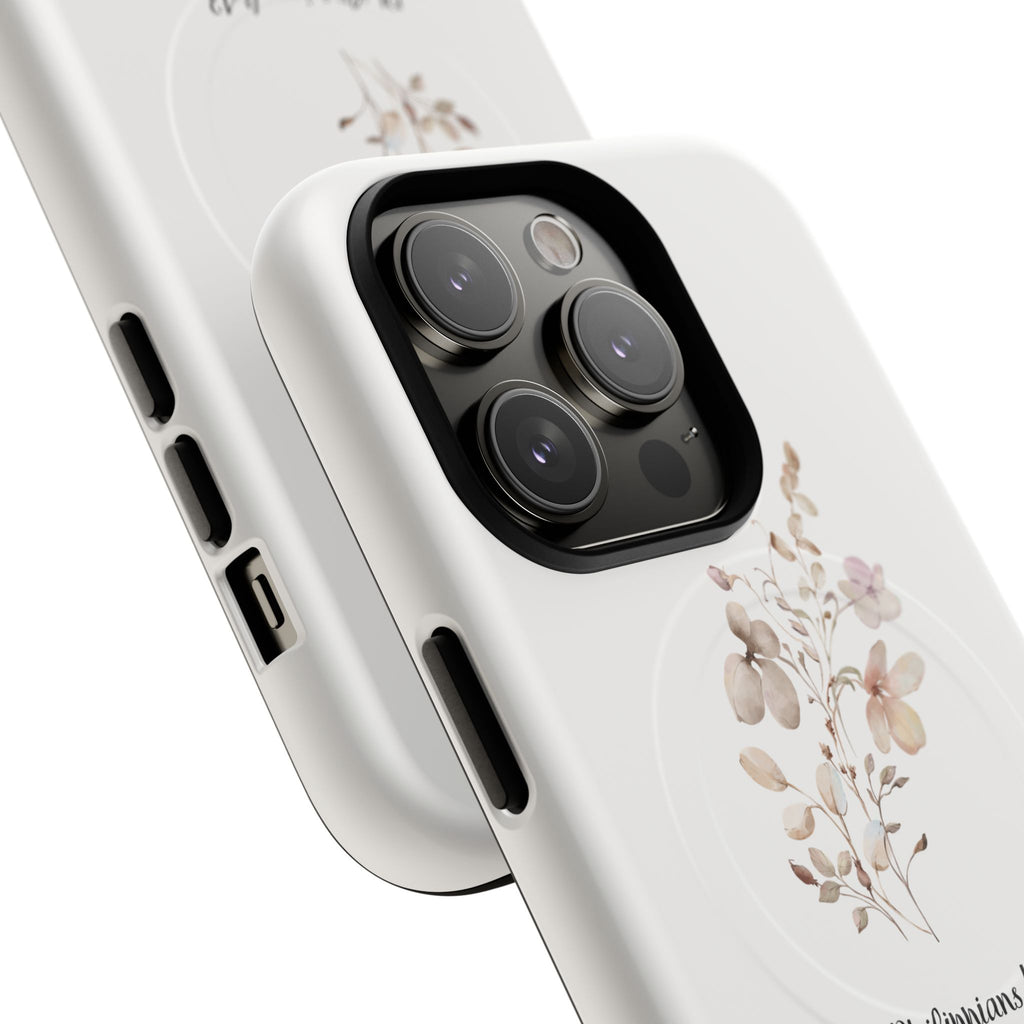 Floral Scripture Tough Magnetic Phone Case — “I Can Do All Things” Philippians 4:13