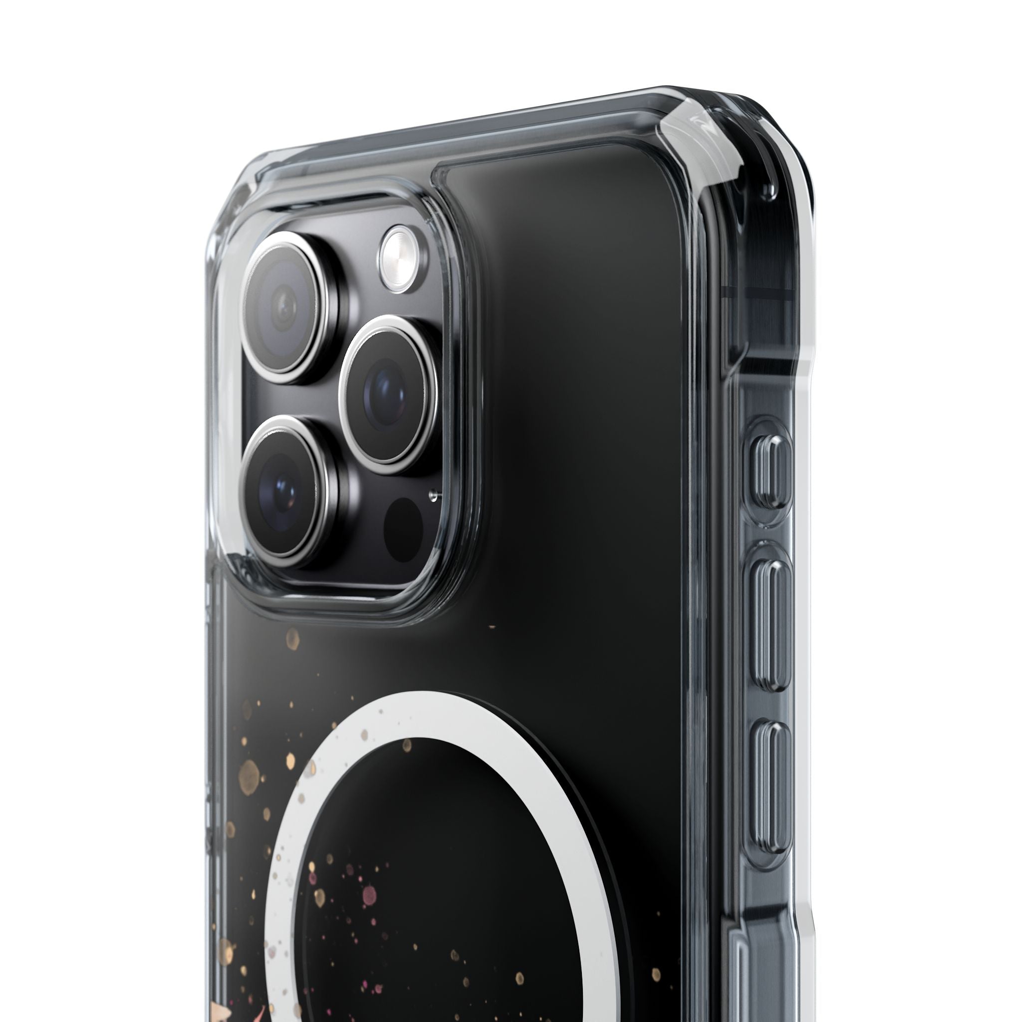MagSafe Clear Phone Case — Pink Floral Protective Case