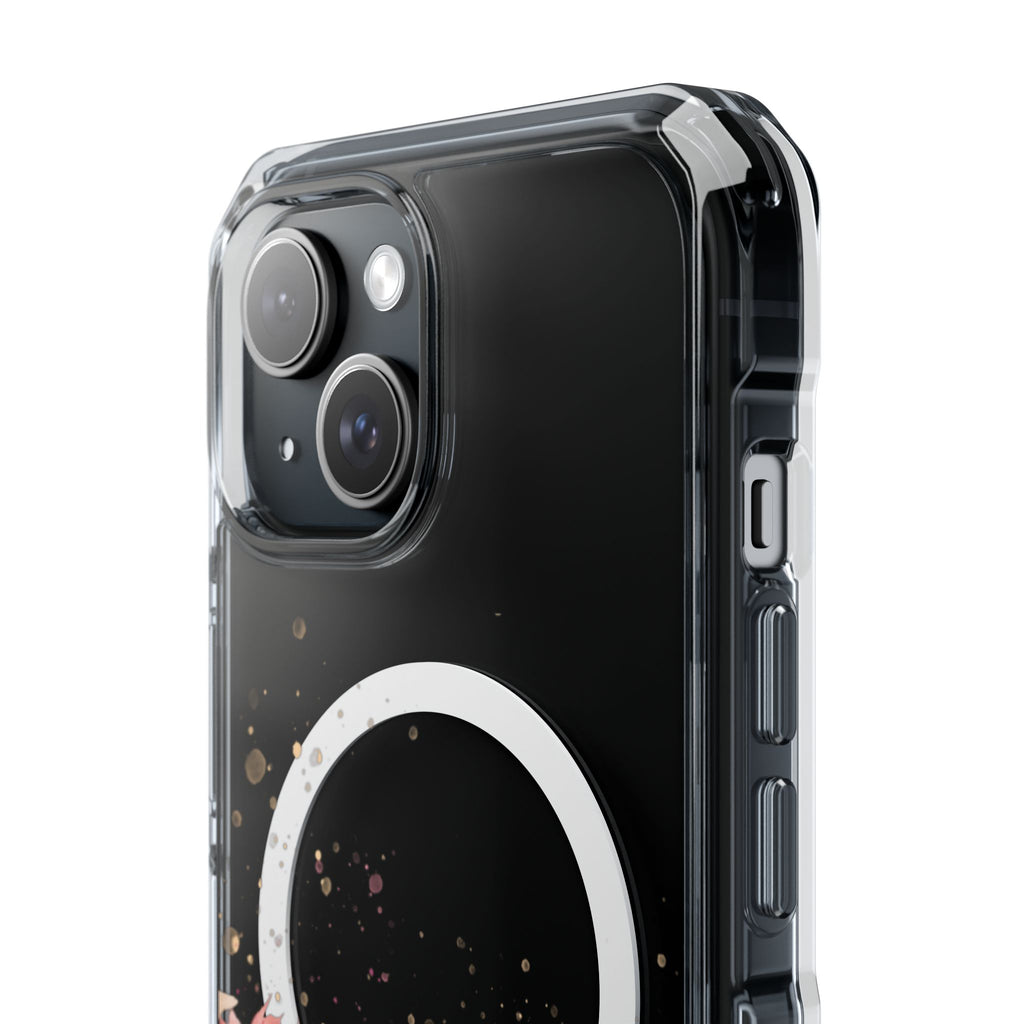 MagSafe Clear Phone Case — Pink Floral Protective Case