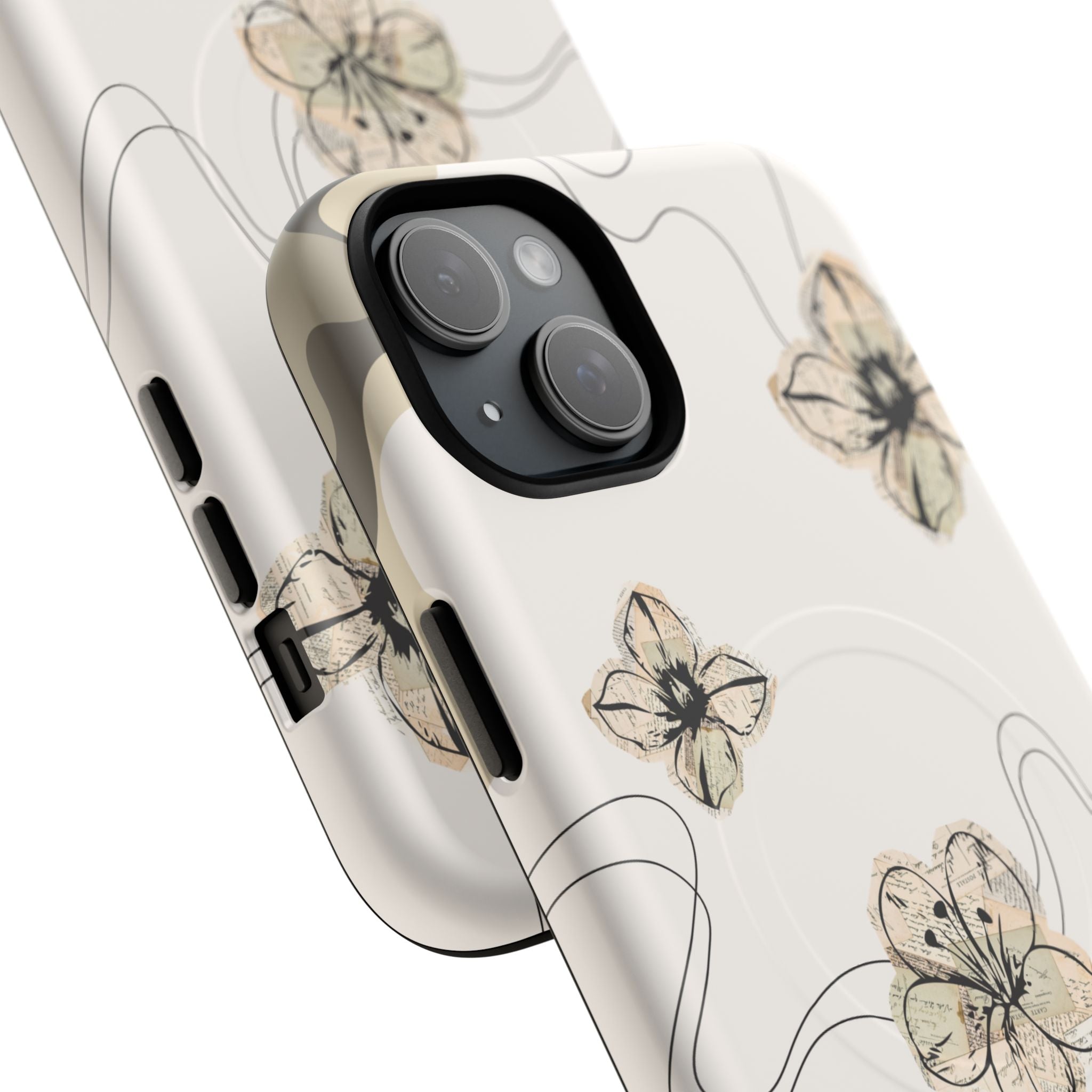 Floral Faith iPhone Case — '2 Timothy 1:7' Protective MagSafe Phone Case