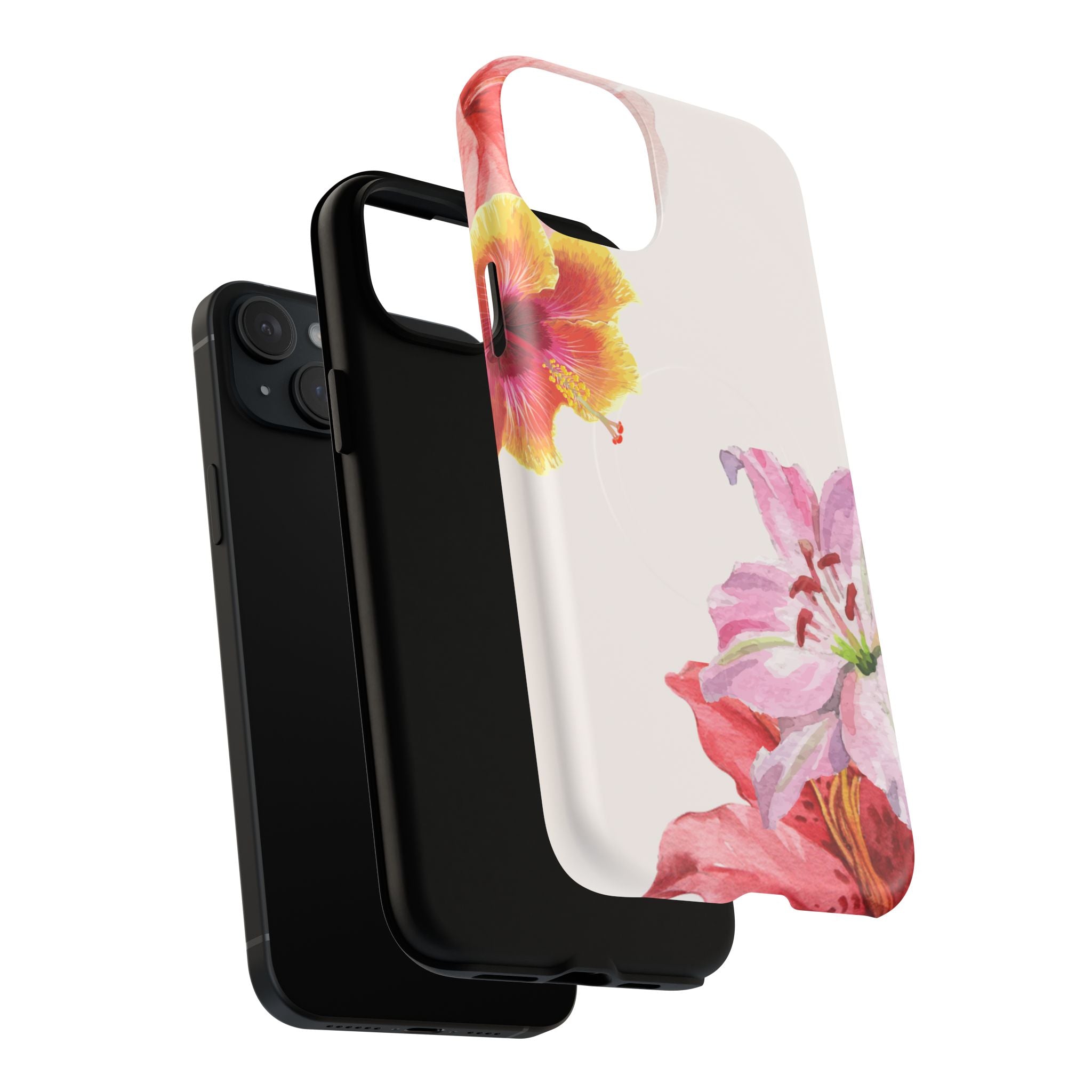 Floral Tough Magnetic Phone Case — Pink Lily Protection