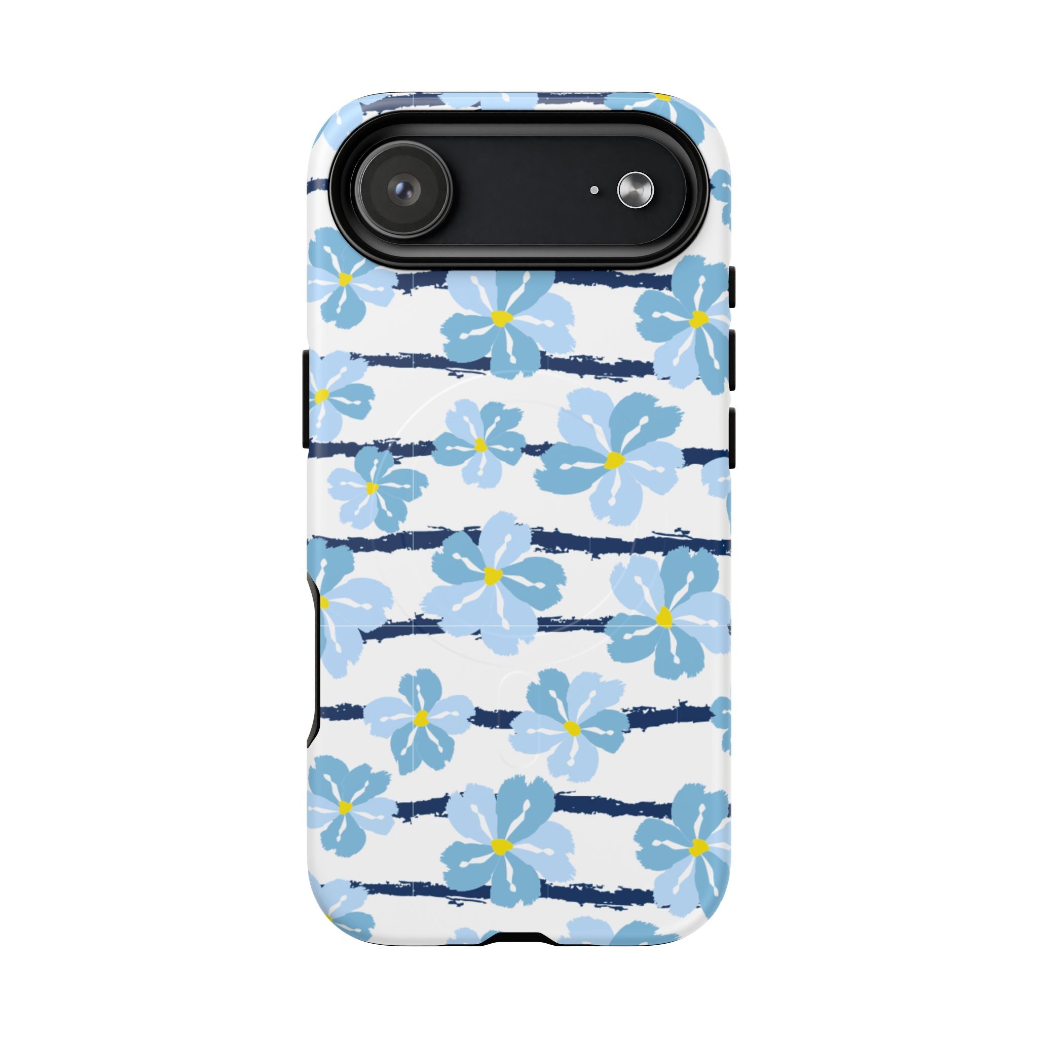 Floral Blue Tie-Dye Tough Magnetic Phone Case