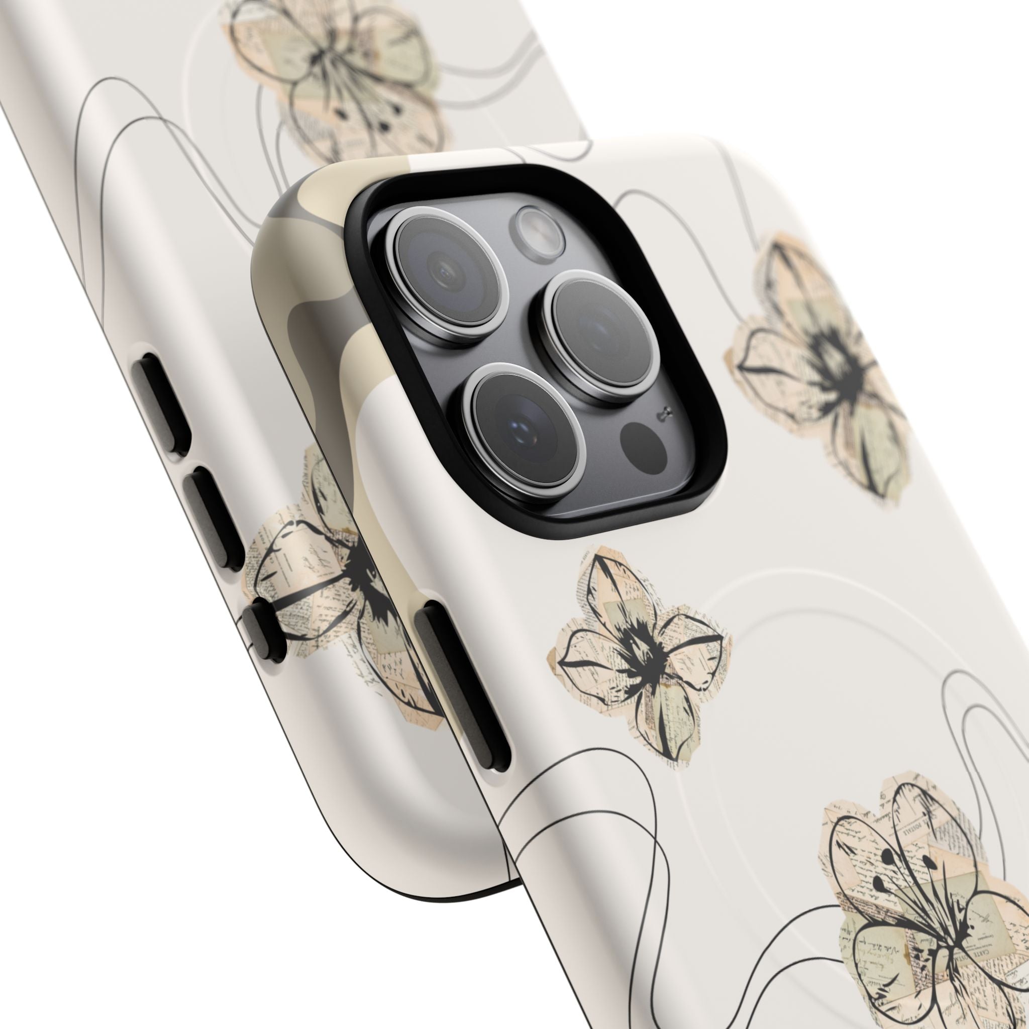 Floral Faith iPhone Case — '2 Timothy 1:7' Protective MagSafe Phone Case