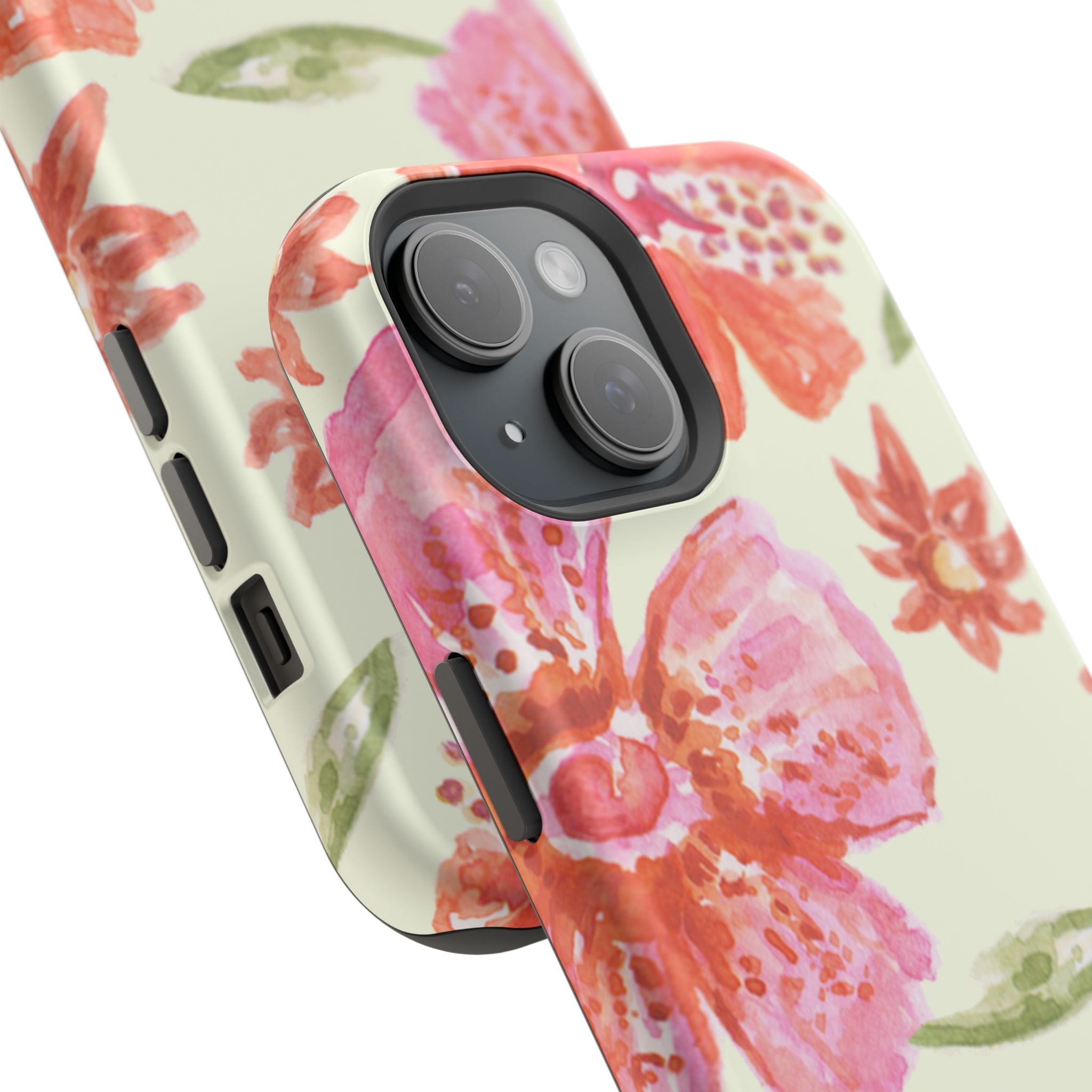 Floral Watercolor Phone Case — Impact‑Resistant Magnetic Protective Cover