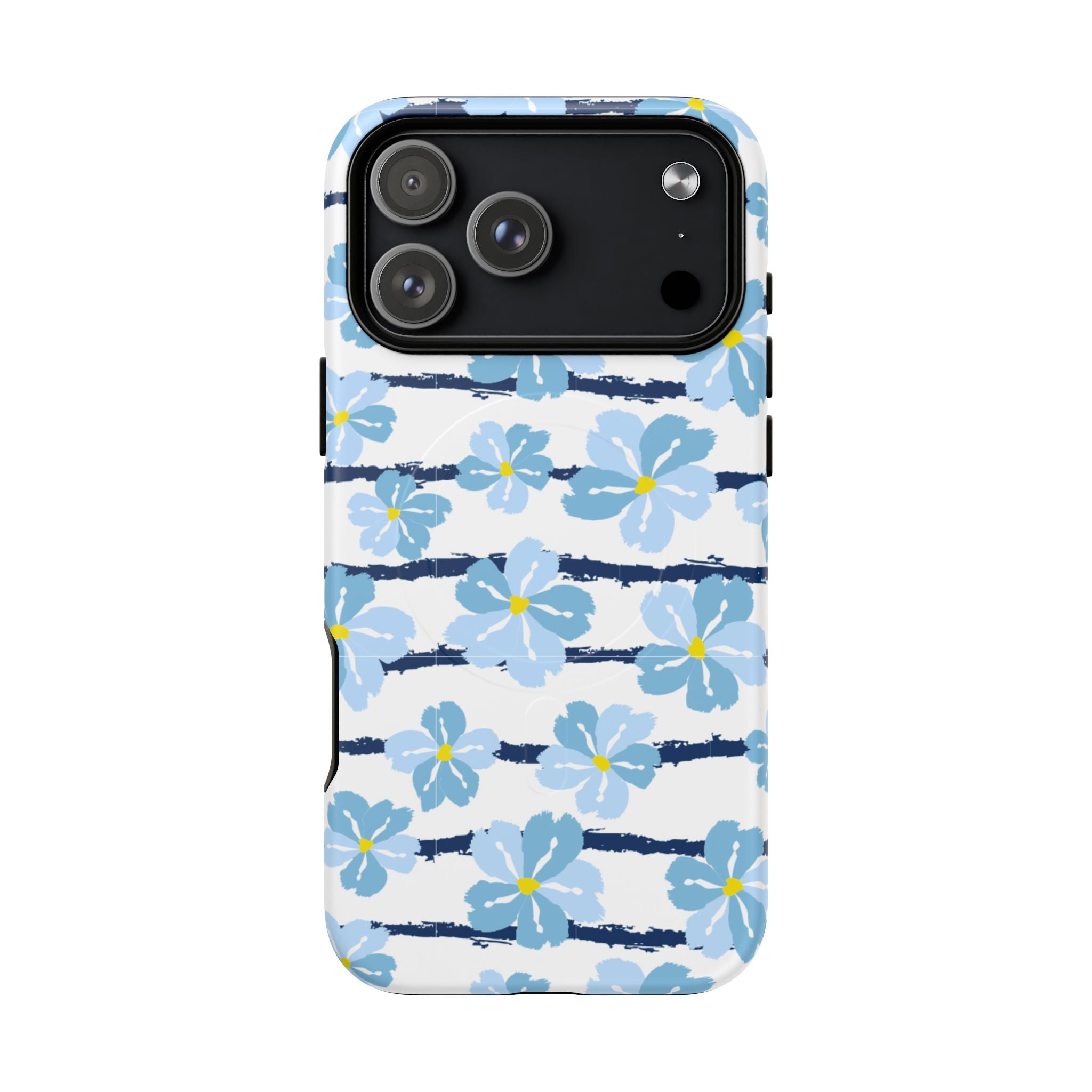 Floral Blue Tie-Dye Tough Magnetic Phone Case