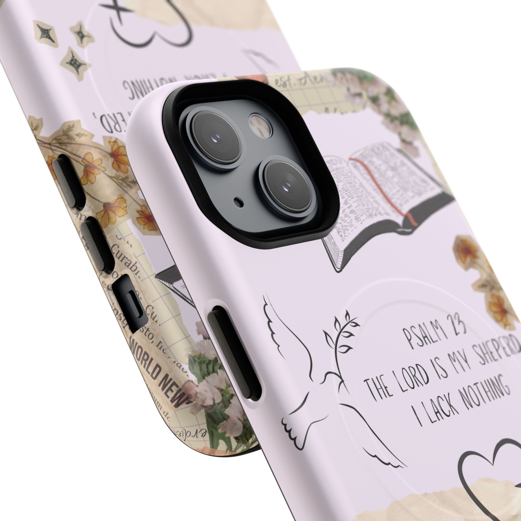 MagSafe Phone Case — "Christ Is King" Psalm 23 Tough Magnetic Case