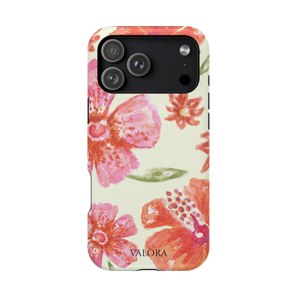 Floral Watercolor Phone Case — Impact‑Resistant Magnetic Protective Cover