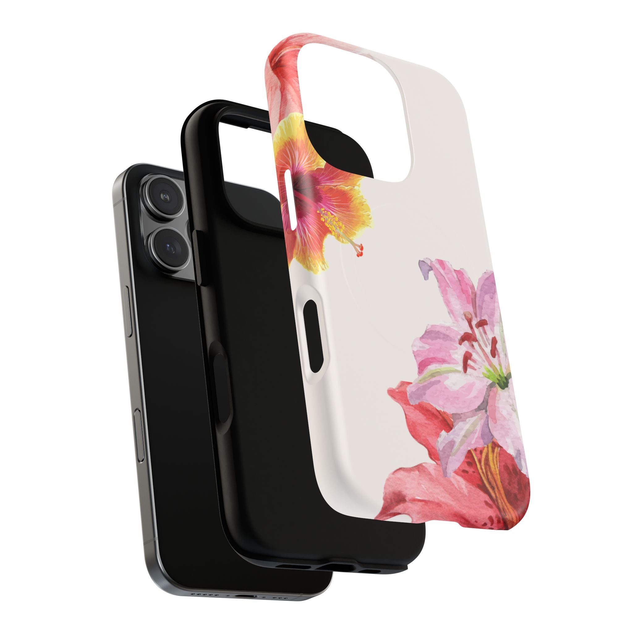Floral Tough Magnetic Phone Case — Pink Lily Protection