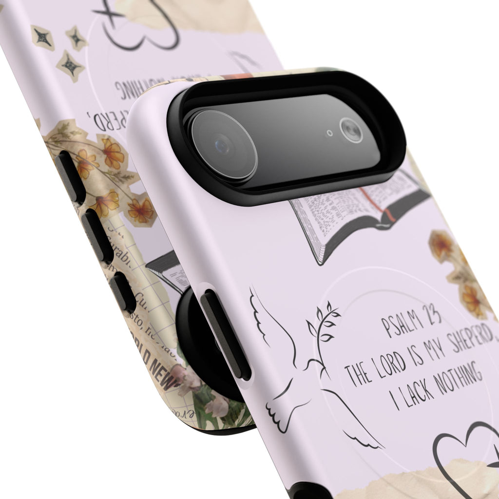 MagSafe Phone Case — "Christ Is King" Psalm 23 Tough Magnetic Case