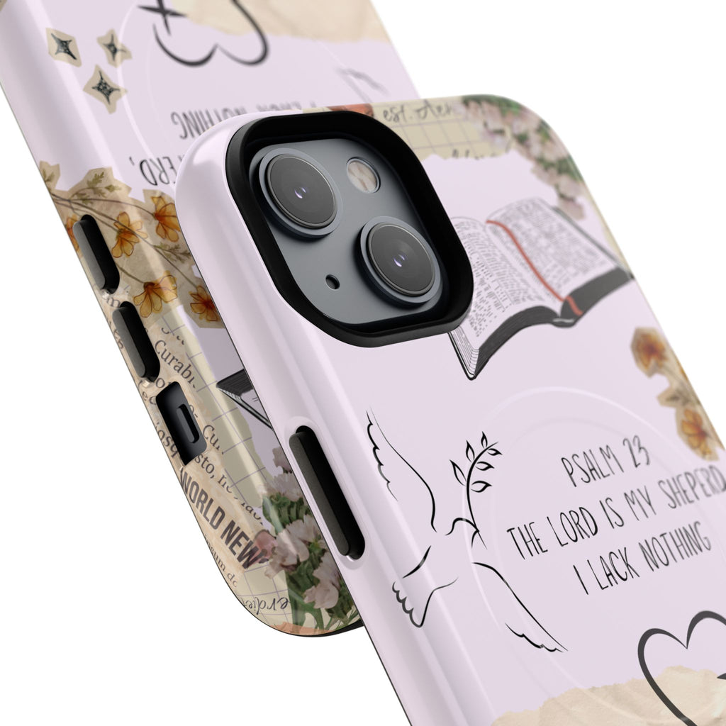 MagSafe Phone Case — "Christ Is King" Psalm 23 Tough Magnetic Case
