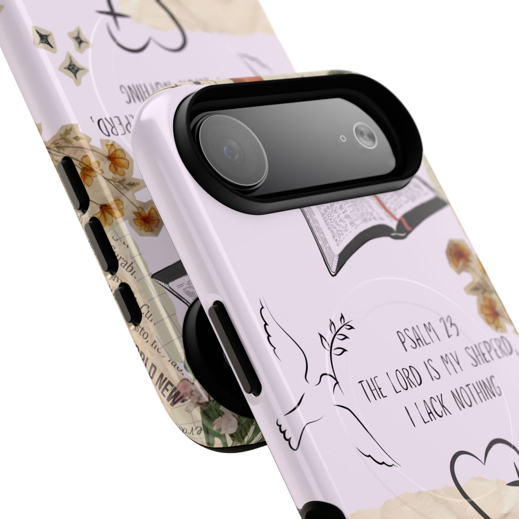 MagSafe Phone Case — "Christ Is King" Psalm 23 Tough Magnetic Case