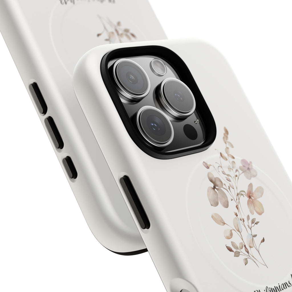 Floral Scripture Tough Magnetic Phone Case — “I Can Do All Things” Philippians 4:13