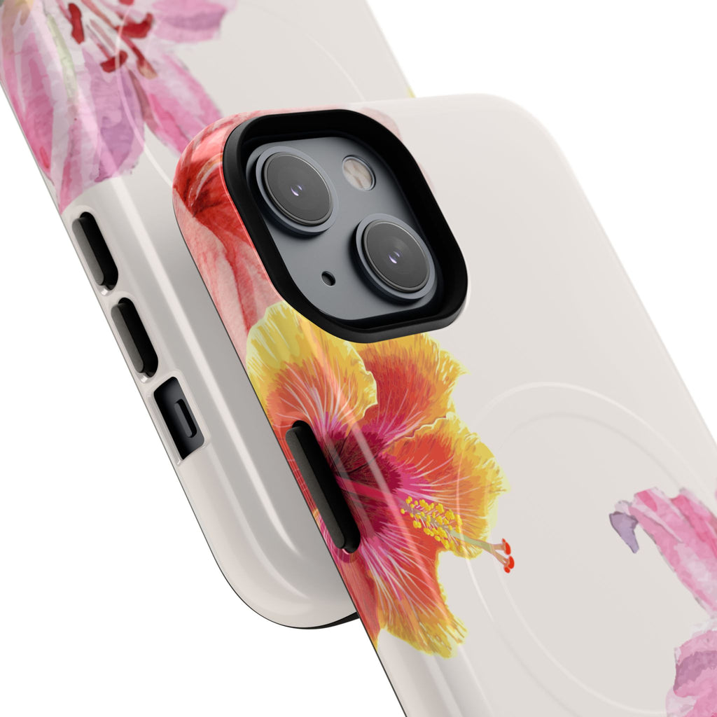 Floral Tough Magnetic Phone Case — Pink Lily Protection