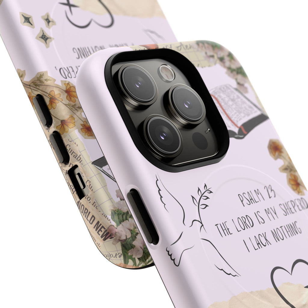 MagSafe Phone Case — "Christ Is King" Psalm 23 Tough Magnetic Case