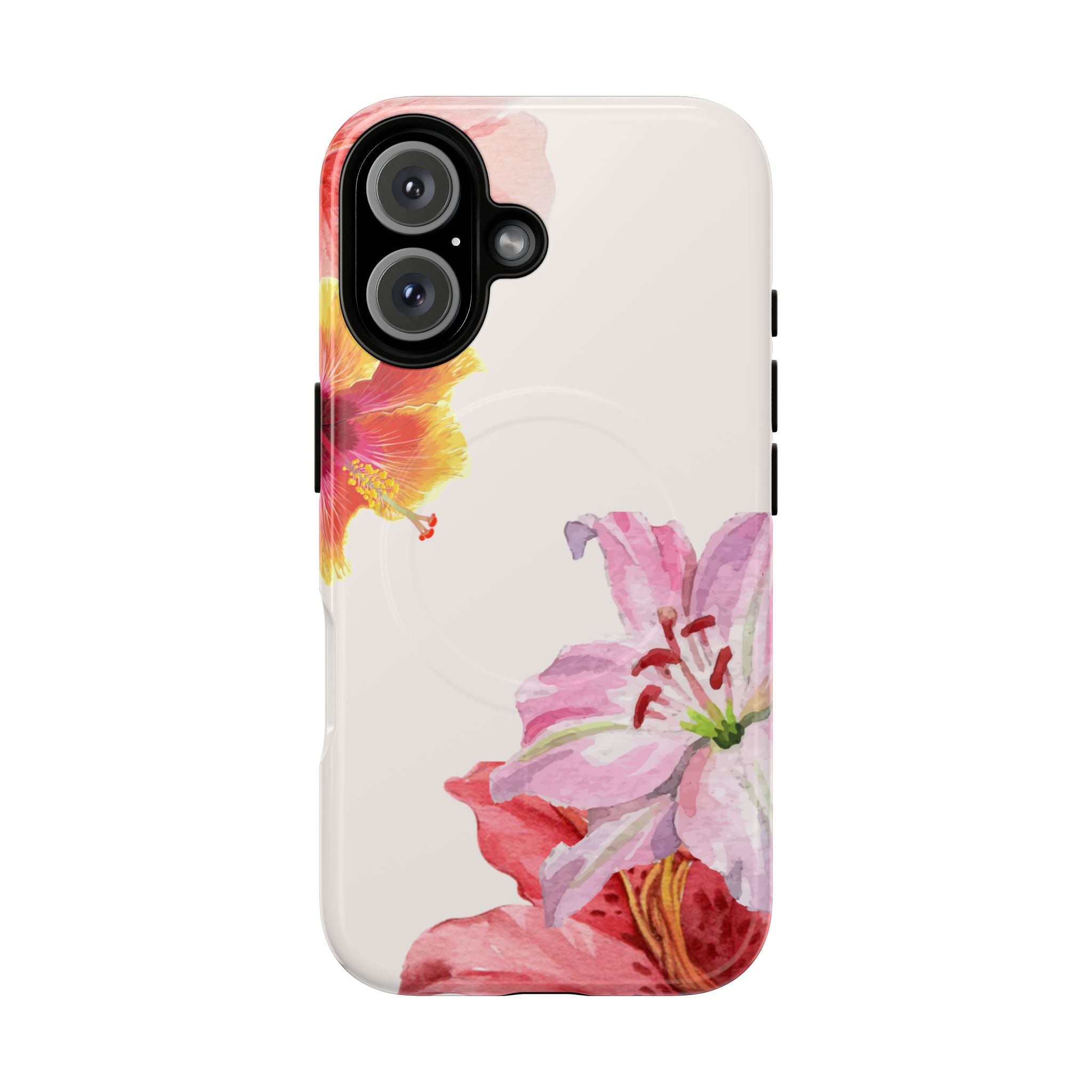 Floral Tough Magnetic Phone Case — Pink Lily Protection