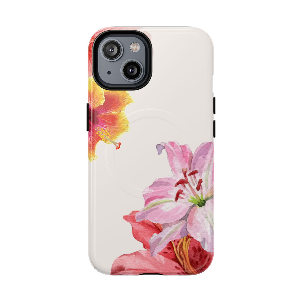 Floral Tough Magnetic Phone Case — Pink Lily Protection