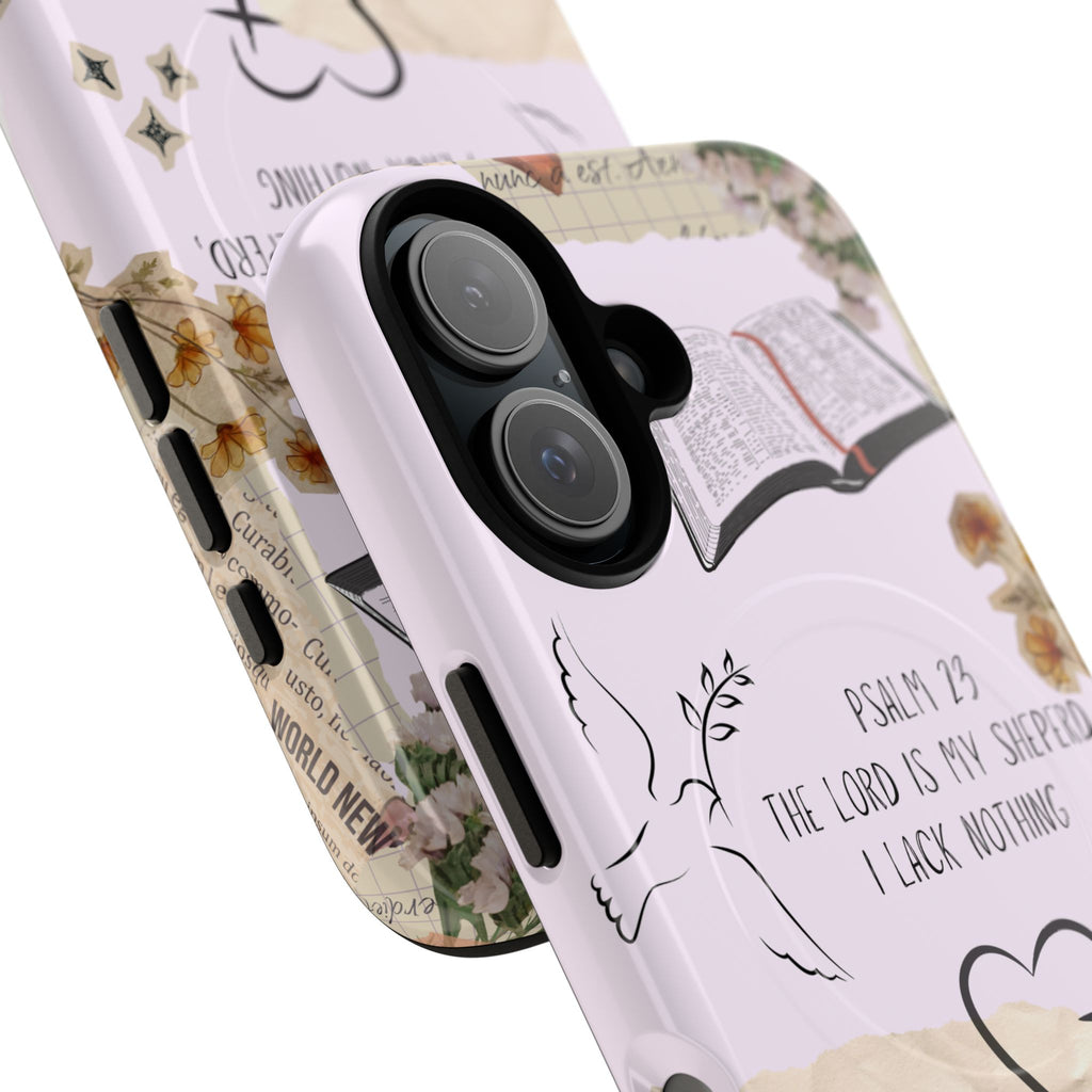 MagSafe Phone Case — "Christ Is King" Psalm 23 Tough Magnetic Case