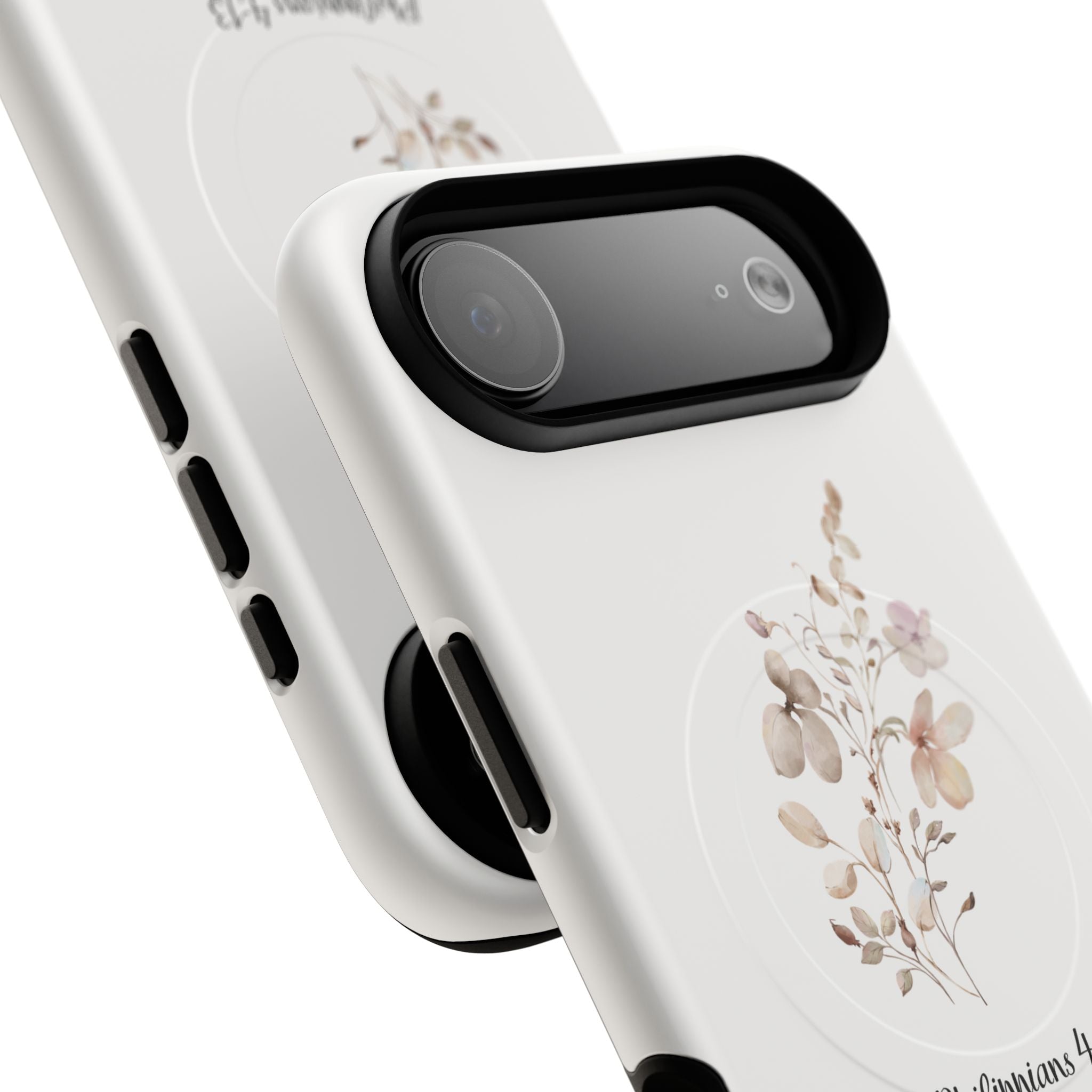 Floral Scripture Tough Magnetic Phone Case — “I Can Do All Things” Philippians 4:13