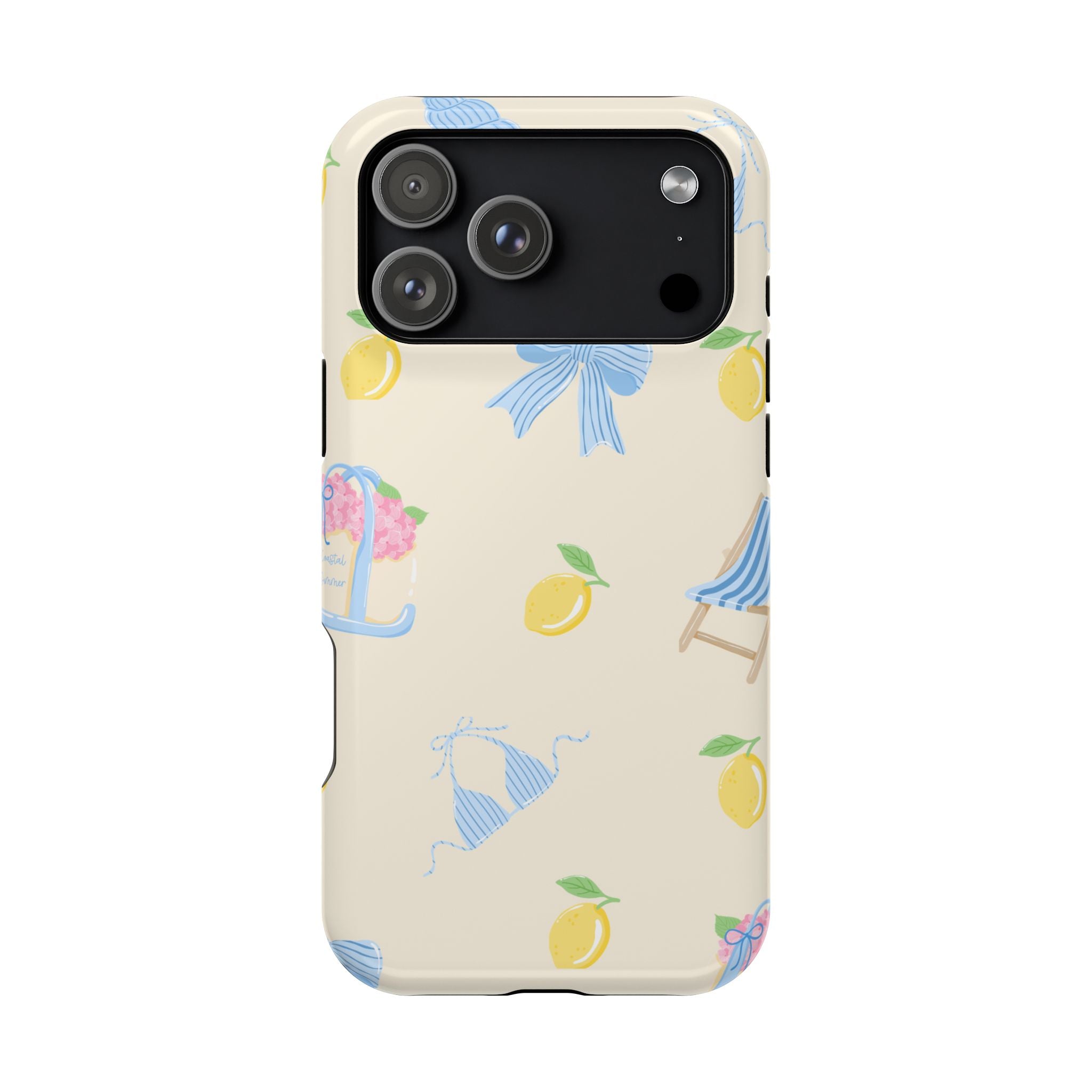 Summer Lemon Pattern Magnetic Impact Phone Case