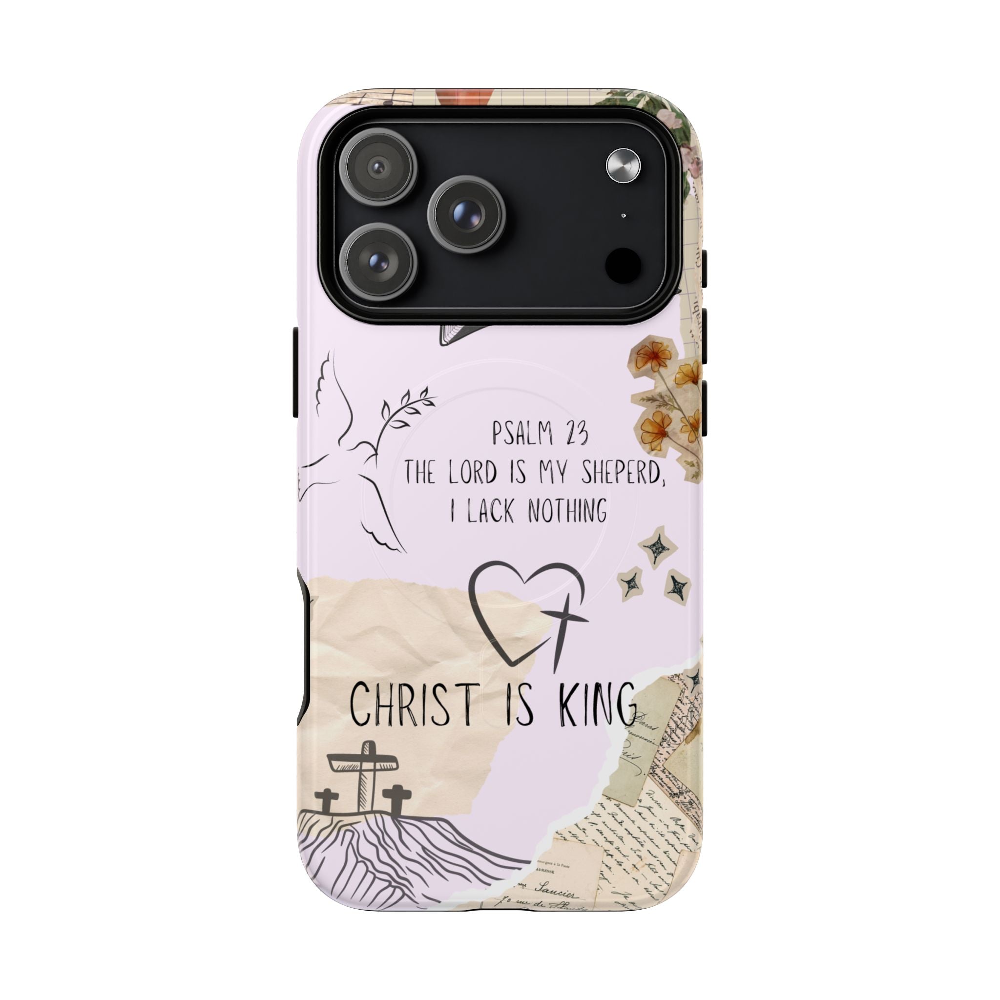 MagSafe Phone Case — "Christ Is King" Psalm 23 Tough Magnetic Case