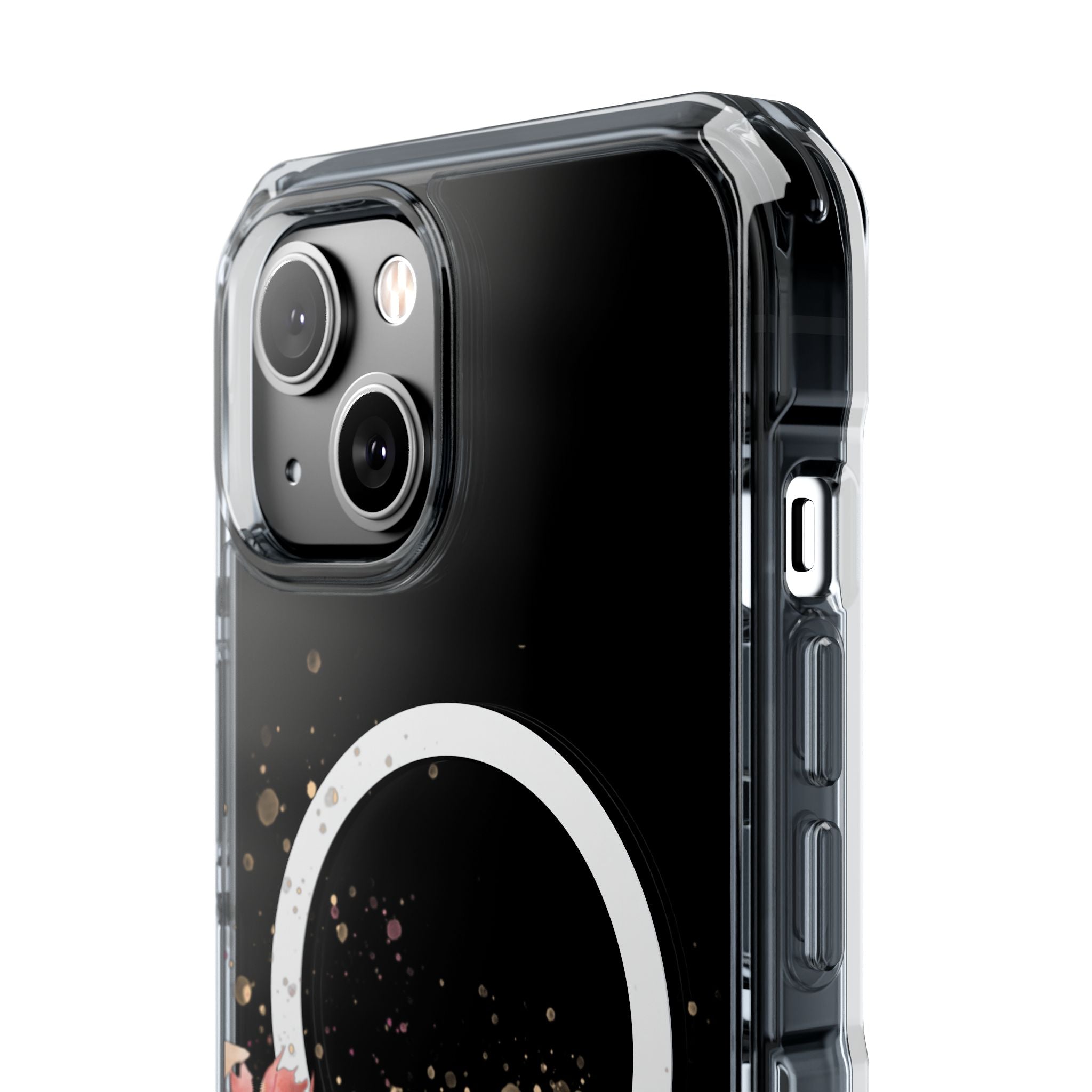 MagSafe Clear Phone Case — Pink Floral Protective Case