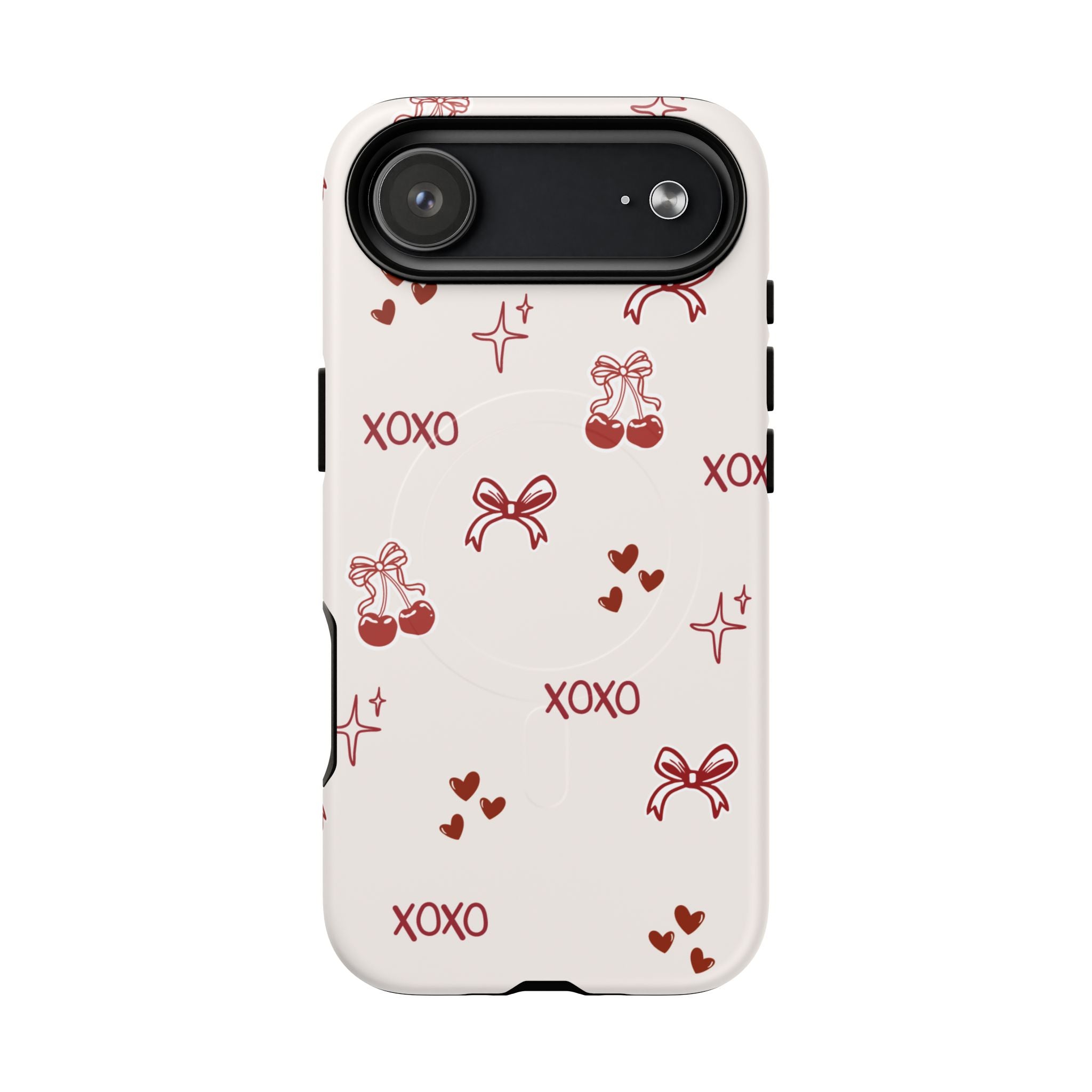 Pink Checker Heart Phone Case — Cute Protective Magnetic Case