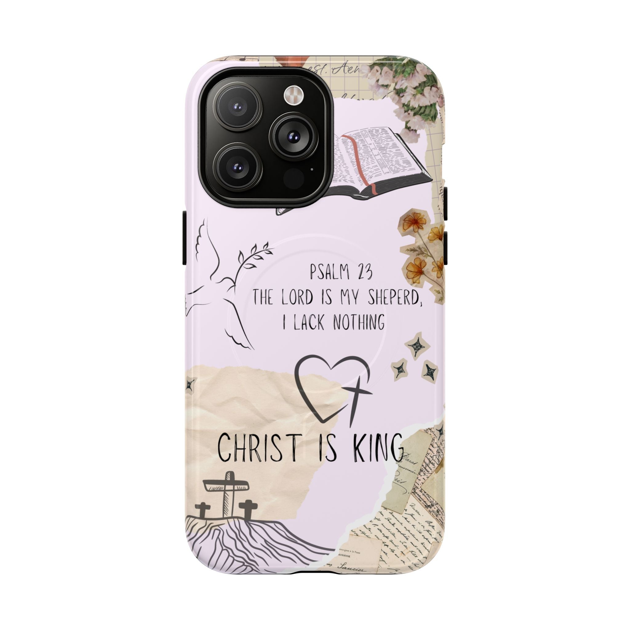 MagSafe Phone Case — "Christ Is King" Psalm 23 Tough Magnetic Case