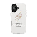 Floral Scripture Tough Magnetic Phone Case — “I Can Do All Things” Philippians 4:13