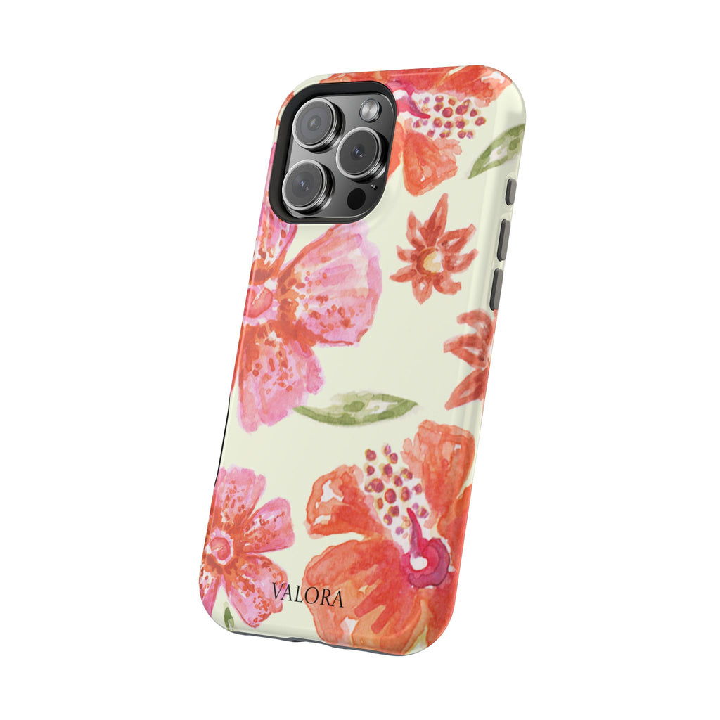 Floral Watercolor Phone Case — Impact‑Resistant Magnetic Protective Cover
