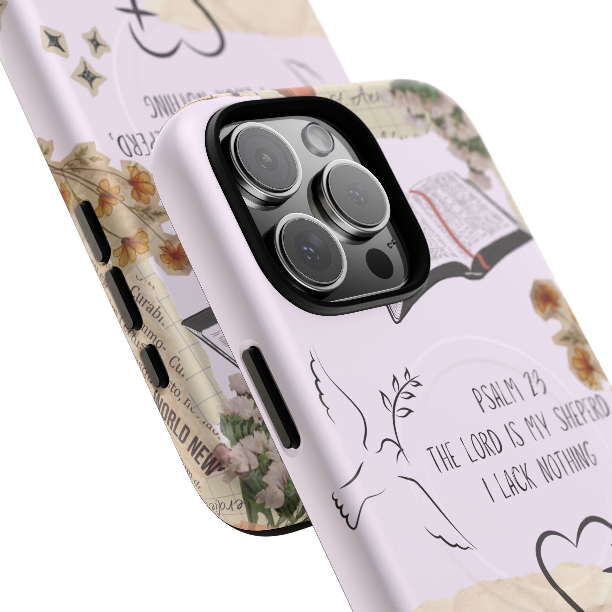 MagSafe Phone Case — "Christ Is King" Psalm 23 Tough Magnetic Case