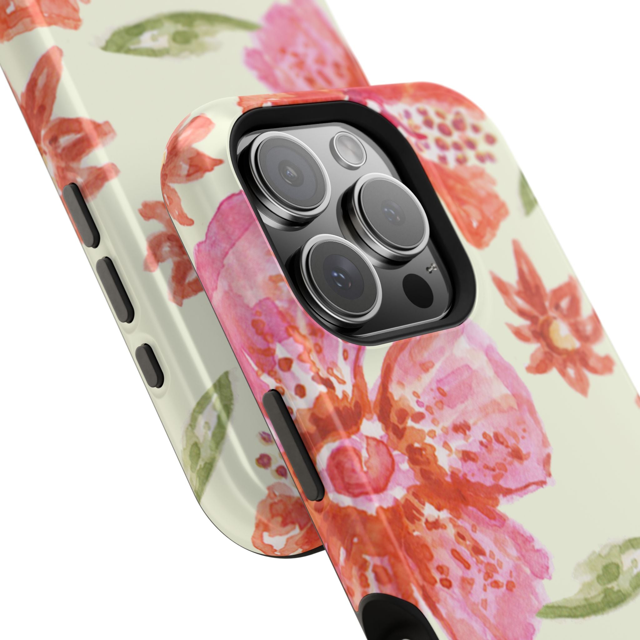Floral Watercolor Phone Case — Impact‑Resistant Magnetic Protective Cover