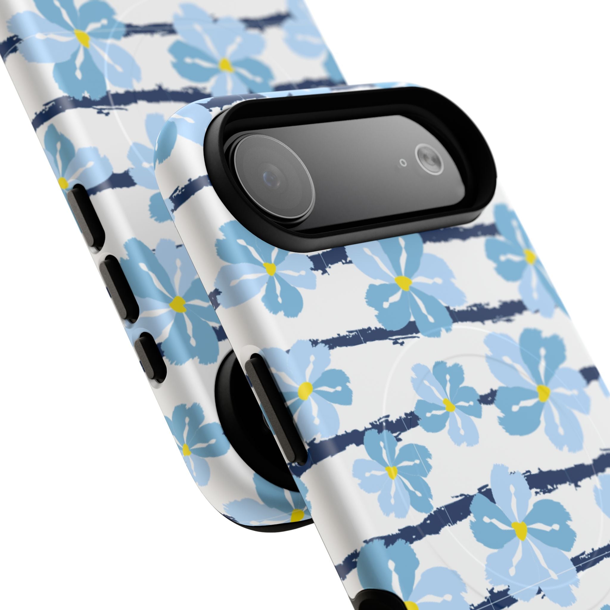Floral Blue Tie-Dye Tough Magnetic Phone Case