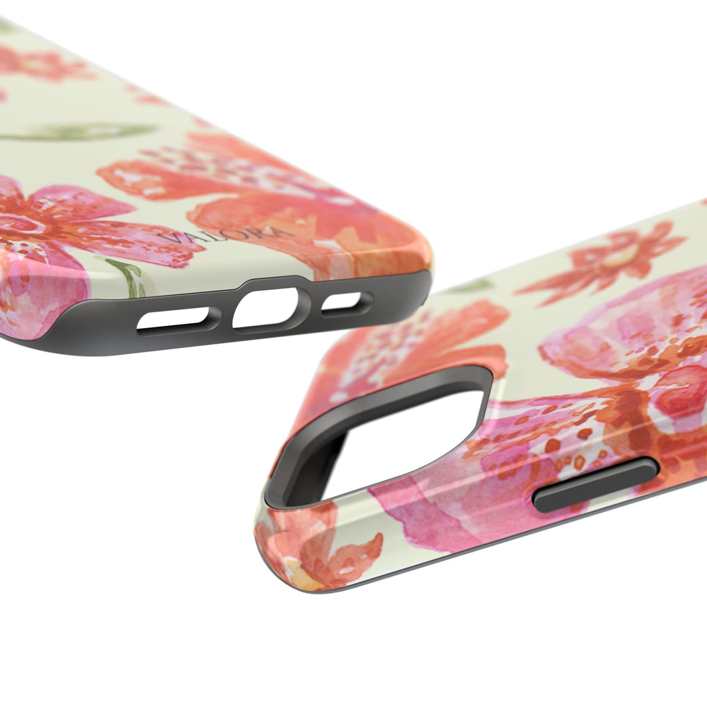 Floral Watercolor Phone Case — Impact‑Resistant Magnetic Protective Cover
