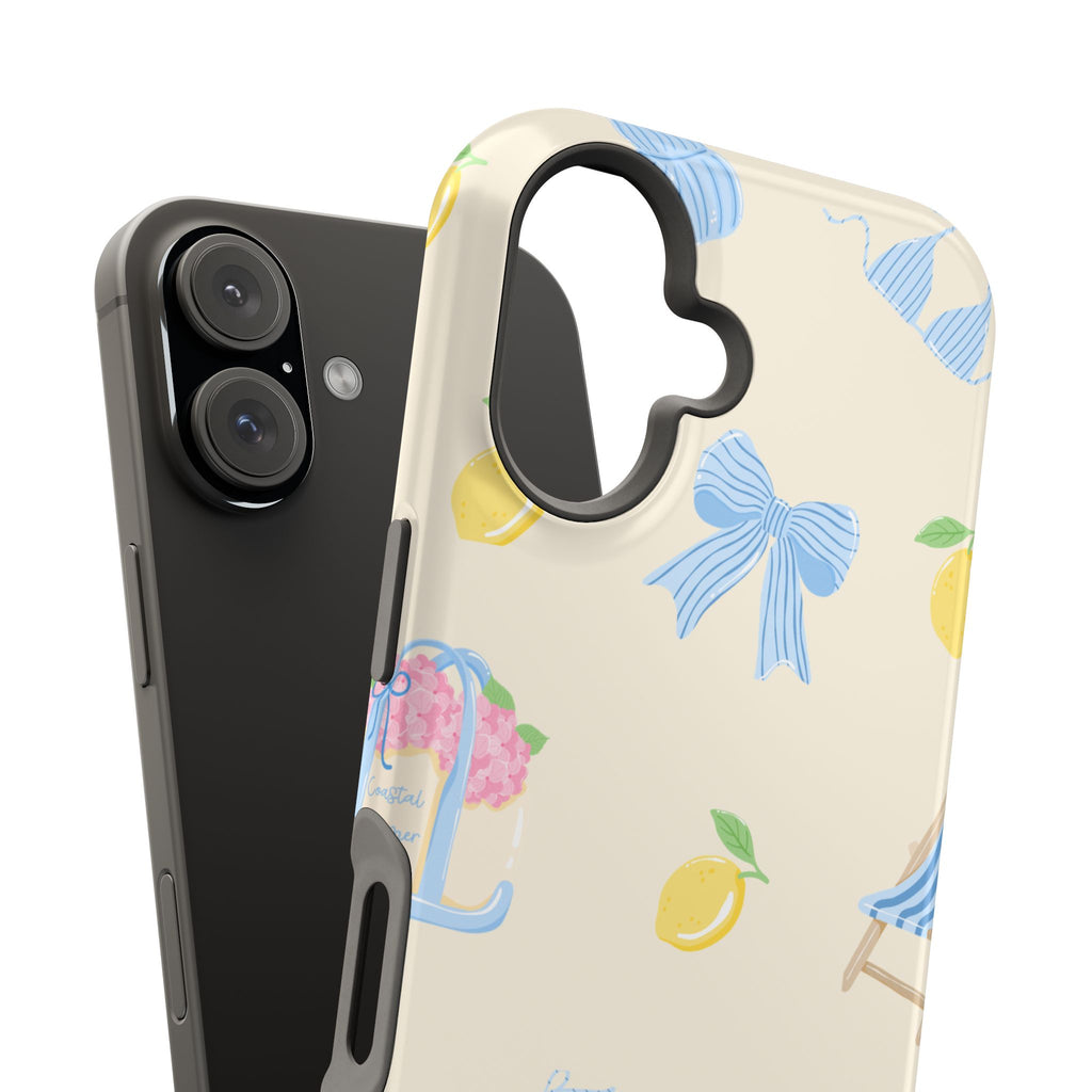 Summer Lemon Pattern Magnetic Impact Phone Case