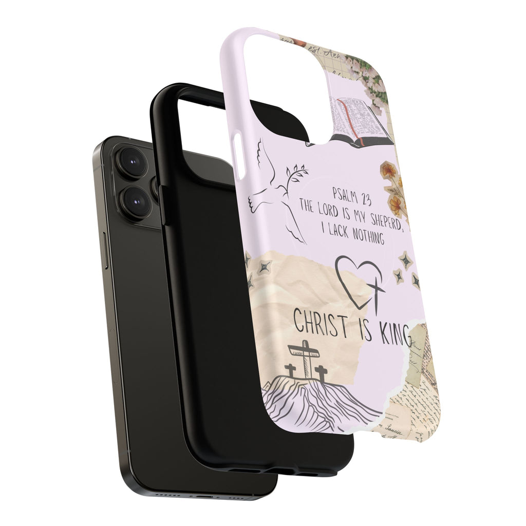 MagSafe Phone Case — "Christ Is King" Psalm 23 Tough Magnetic Case