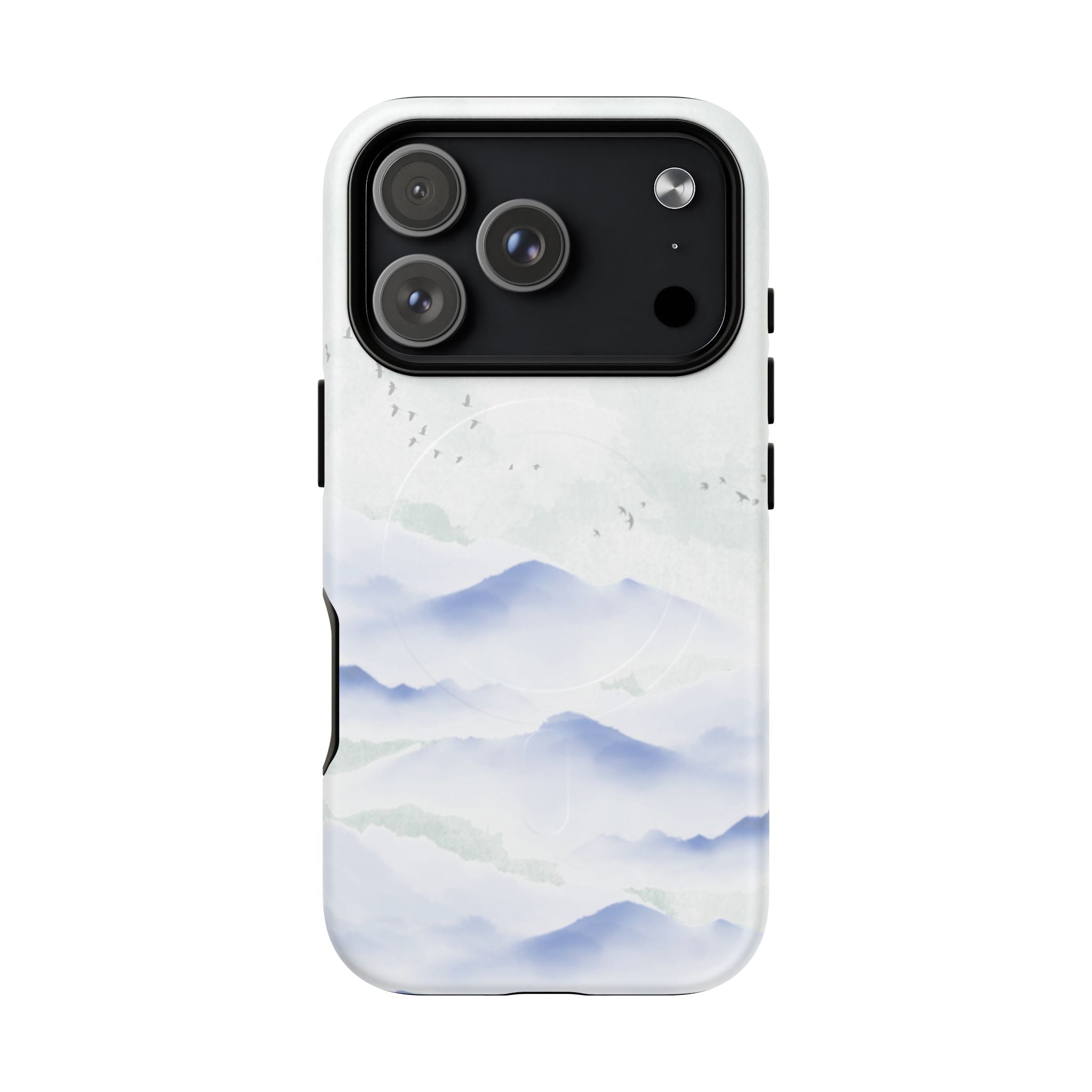 Magnetic Tough Phone Case — Serene Watercolor Mountain Design