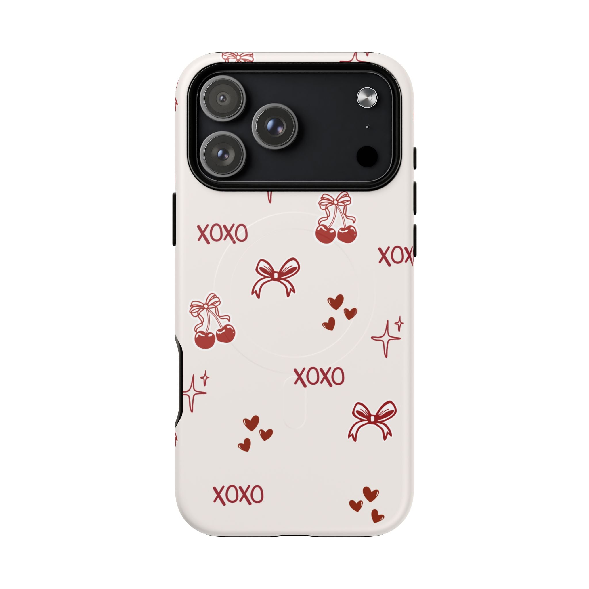 Pink Checker Heart Phone Case — Cute Protective Magnetic Case