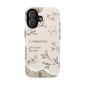 Protective Phone Case – 1 Corinthians 13:4 Floral Tough Magnetic Case