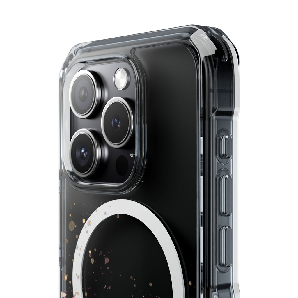 MagSafe Clear Phone Case — Pink Floral Protective Case
